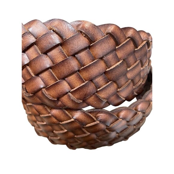 Madewell 1937 xs/s vtg wms brown leather braided wide fashion belt SKU 9861 main image 8
